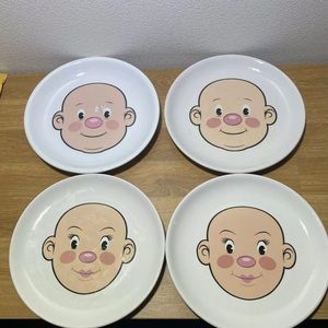 Fred Plays with his Food Plate Fred and Friends 8.5" Bundle Of 4